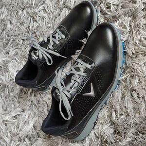 New Callaway Balboa Golf Shoes Mens Size 11.5 Black Leather CG101BGR